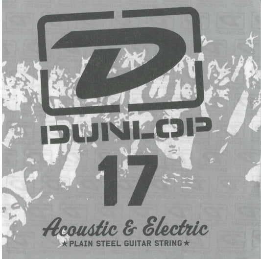 2 x Jim Dunlop DPS017 Single Plain Steel .017 G 3rd Electric Guitar String