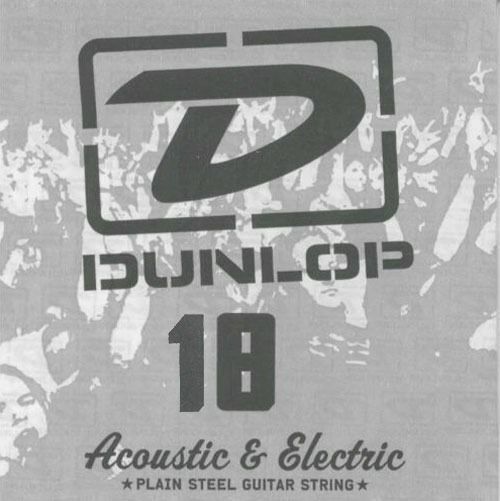 2 x Jim Dunlop DPS018 Single Plain Steel .018 Electric Acoustic Guitar String