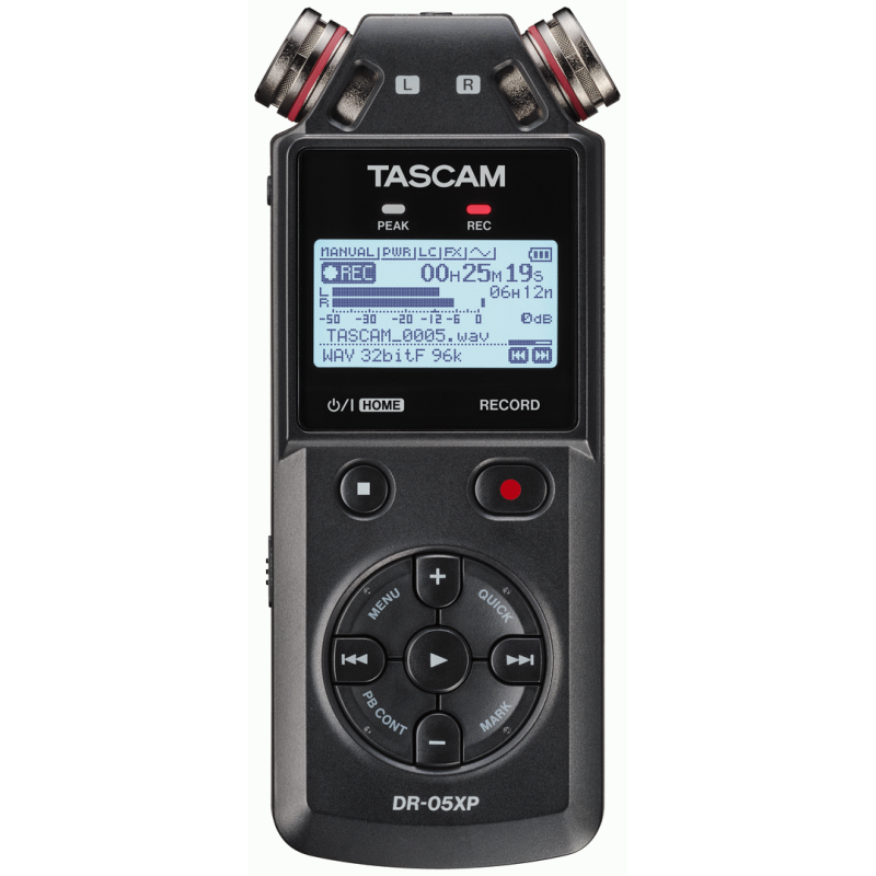 TASCAM DR-05XP 2-Channel 32-Bit Float Handheld Recorder with USB-C Interface