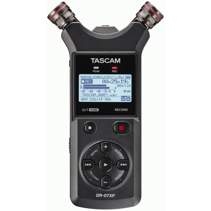 TASCAM DR-07XP 2-Channel 32-Bit Float Portable Recorder with USB-C Interface
