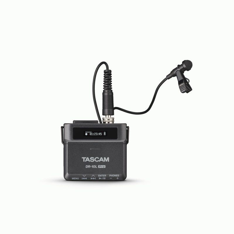 TASCAM DR-10L Pro Linear PCM Recorder with Lavalier Microphone, 32-Bit Float