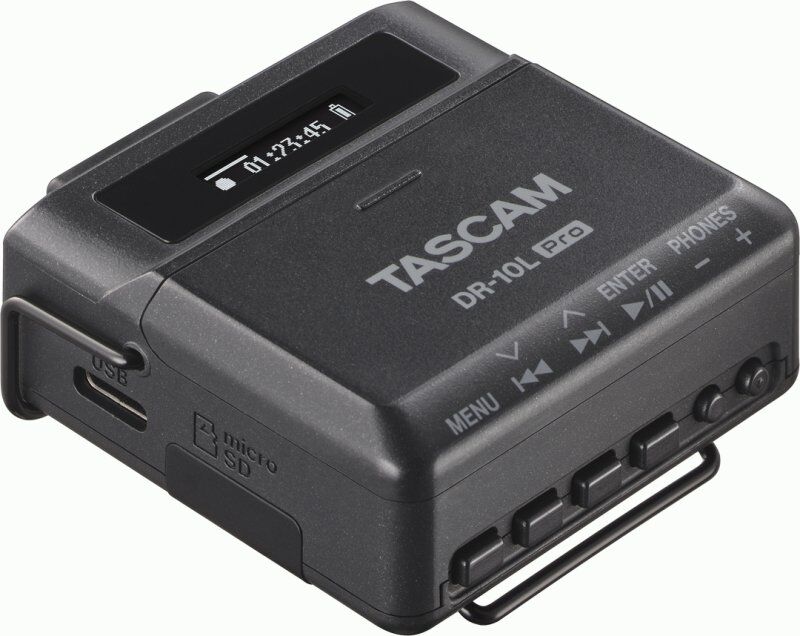 TASCAM DR-10L Pro Linear PCM Recorder with Lavalier Microphone, 32-Bit Float — view 2