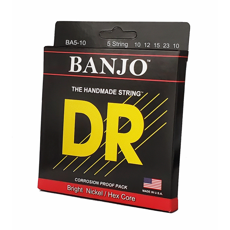 DR Banjo 5 String Set - Nickel Wound and Plain Strings for Bluegrass and Country Music — view 2