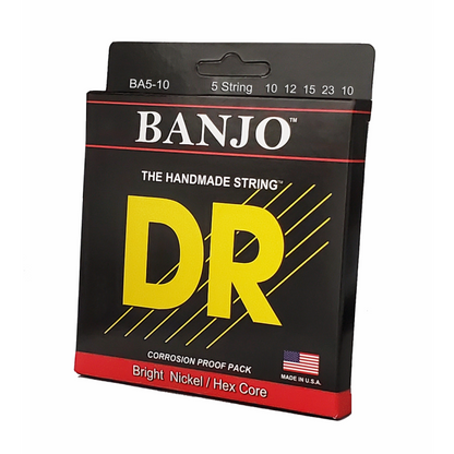 DR Banjo 5 String Set - Nickel Wound and Plain Strings for Bluegrass and Country Music — view 2