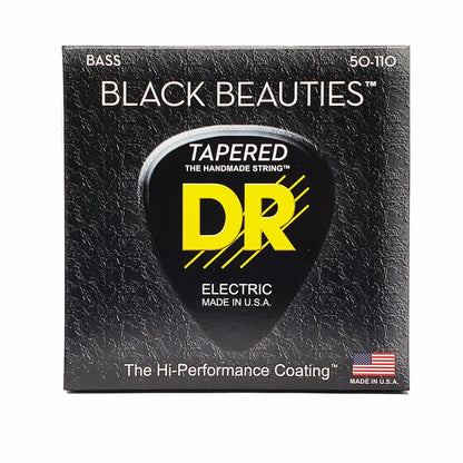 DR Black Beauties Black Colored Bass Strings Heavy 50-110 Tapered