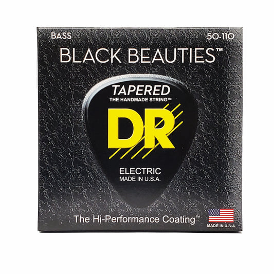 DR Black Beauties Black Colored Bass Strings Heavy 50-110 Tapered