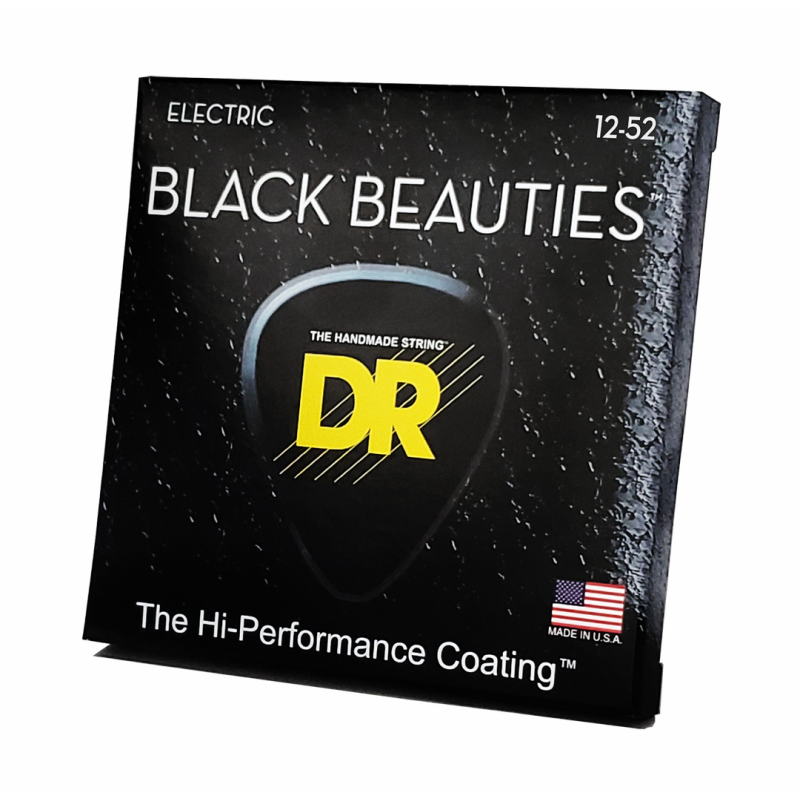 DR Black Beauties Black Electric Guitar Strings - Extra Heavy 12-52 — view 2