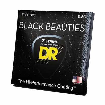 DR Black Beauties 7-String Electric Guitar Strings 11-60 Black Coated Nickel-Plated Steel — view 2
