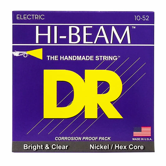 DR Hi-Beam Nickel Plated Electric Guitar Strings Medium to Heavy 10-52
