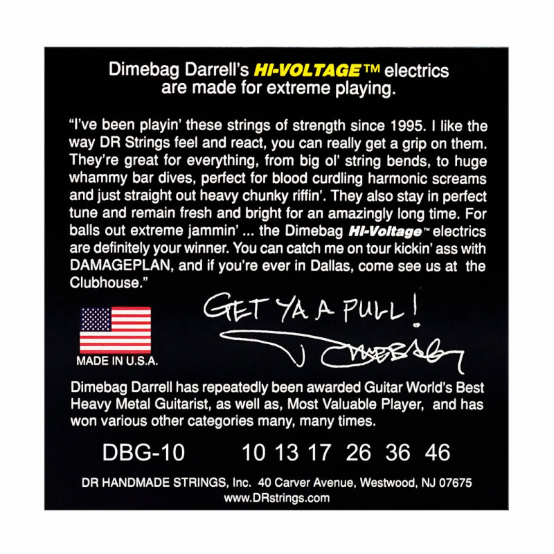 DR Hi-Voltage Dimebag Darrell Nickel Plated Electric Guitar Strings Medium 10-46 — view 3