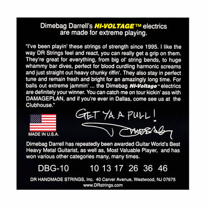 DR Hi-Voltage Dimebag Darrell Nickel Plated Electric Guitar Strings Medium 10-46 — view 3