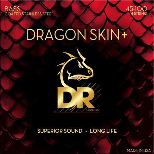 DR Dragon Skin+ Stainless Steel Bass Strings 45-100