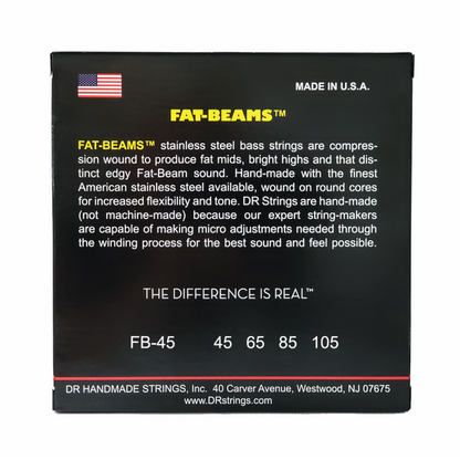 DR Fat-Beam Stainless Steel Bass Strings Medium 45-105 — view 3