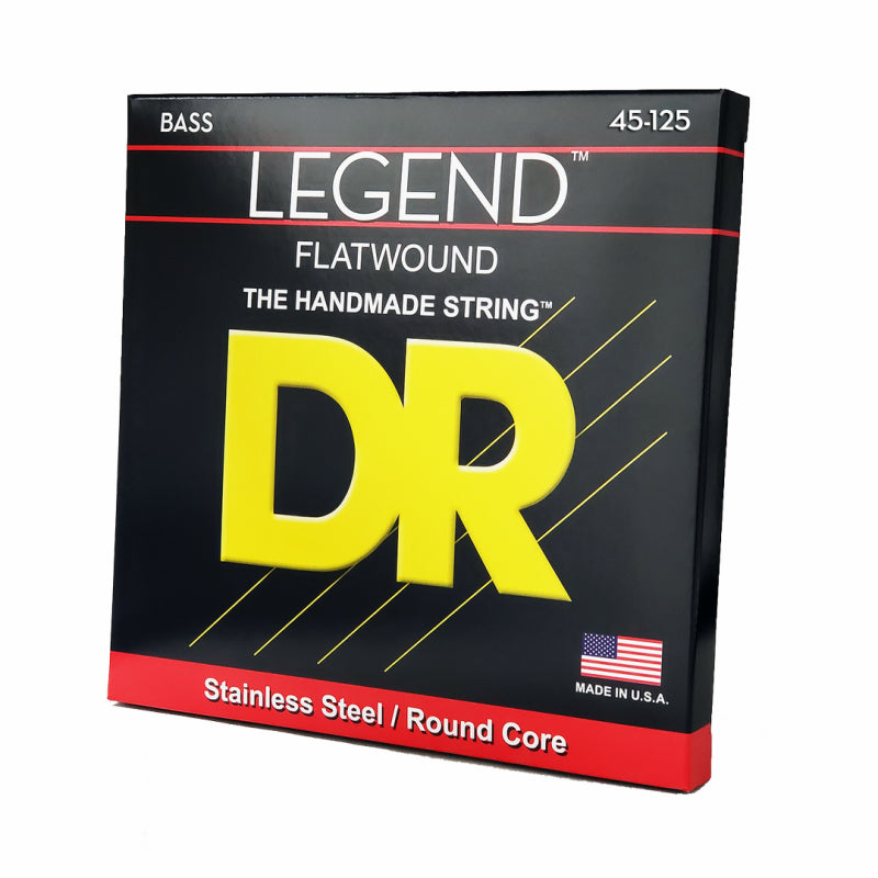 DR Legend Polished Flatwound Stainless Steel Bass Strings 5-String Medium 45-125 — view 2