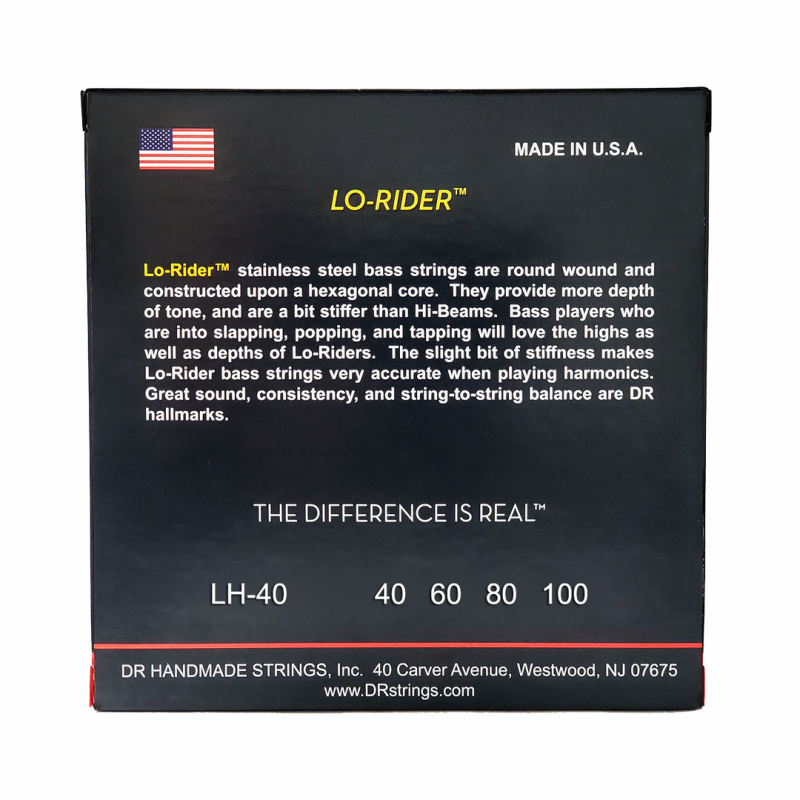 DR Lo-Rider Stainless Steel Bass Strings Light 40-100 — view 3