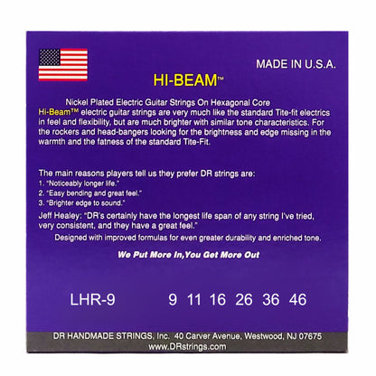 DR Hi-Beam Nickel Plated Electric Guitar Strings Light to Medium 9-46 — view 3