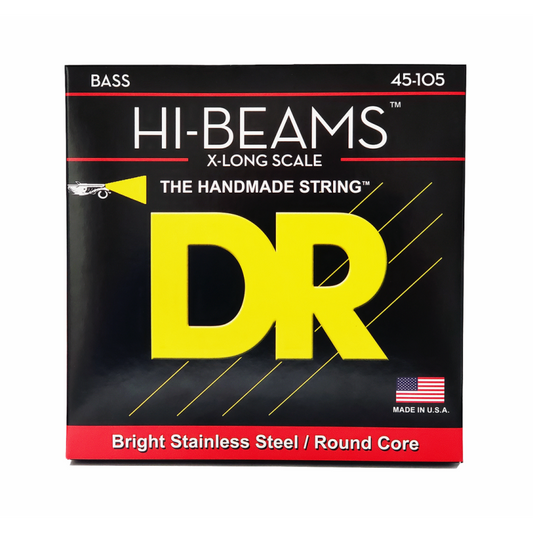DR Hi-Beam Stainless Steel Bass Strings Medium 45-105 X-Long Scale