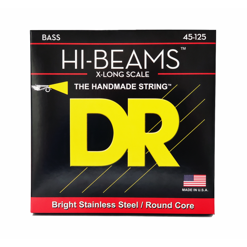 DR Hi-Beam Stainless Steel 5-String Bass Strings 45-125 X-Long Scale