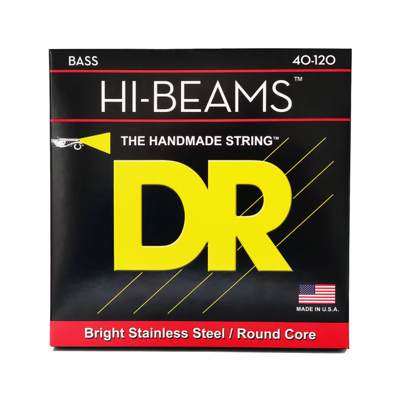 DR Hi-Beam Stainless Steel 5-String Bass Strings Light 40-120