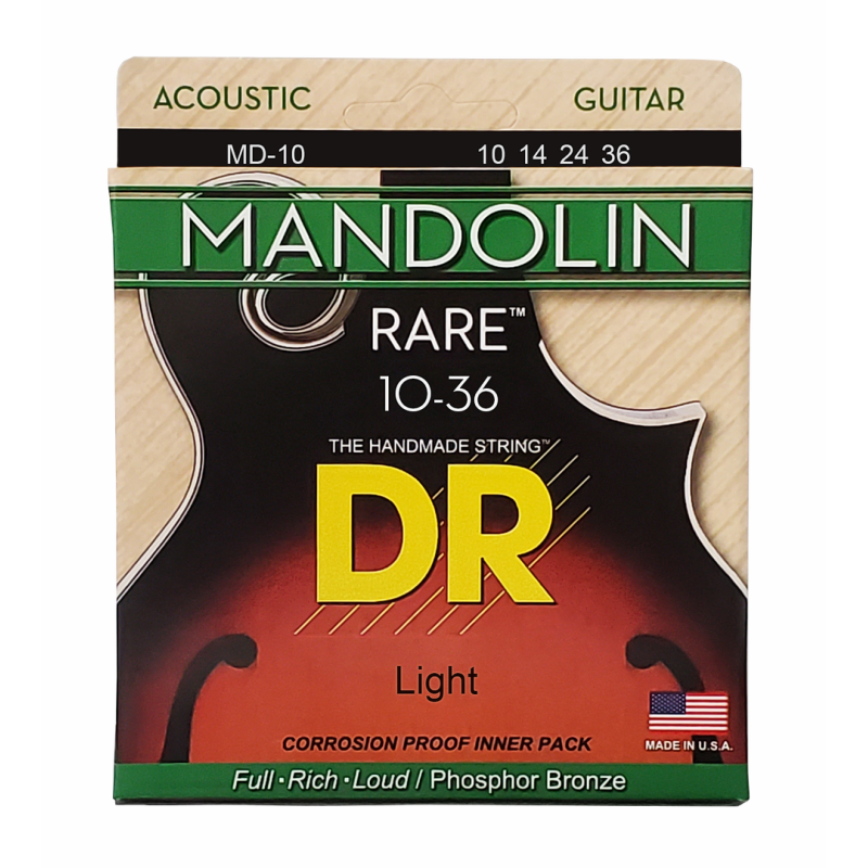 DR Rare Phosphor Bronze Mandolin Strings Light 10-36