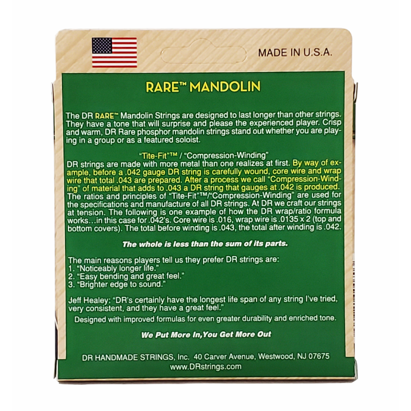 DR Rare Phosphor Bronze Mandolin Strings Heavy 12-41 — view 3