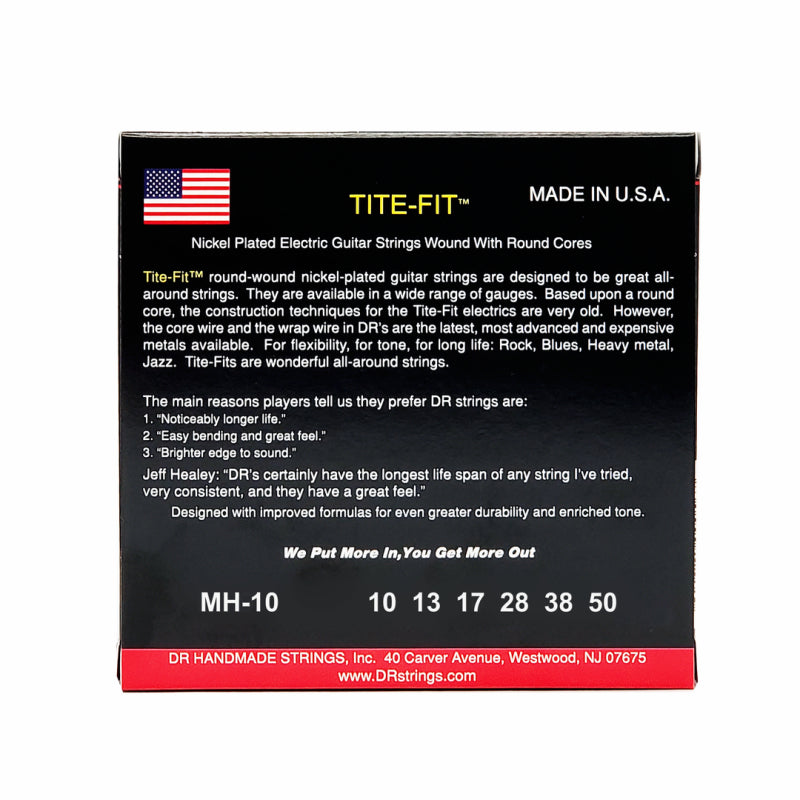 Dr Tite-Fit Nickel Plated Electric Guitar Strings Medium Plus 10-50 — view 3