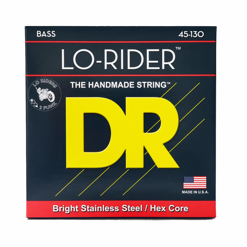 DR Lo-Rider Stainless Steel Bass Strings 5-String Medium to Heavy 45-130