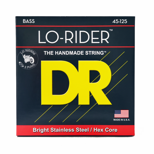 DR Lo-Rider Stainless Steel 5-String Bass Strings Medium 45-125