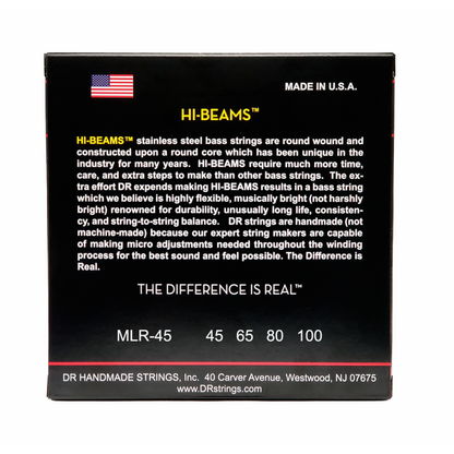 DR Hi-Beam Stainless Steel Bass Strings Light to Medium 45-100 — view 3