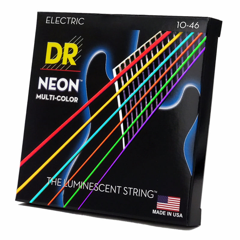 Dr Hi-Def Neon Multi-Color Electric Guitar Strings Medium 10-46 — view 2