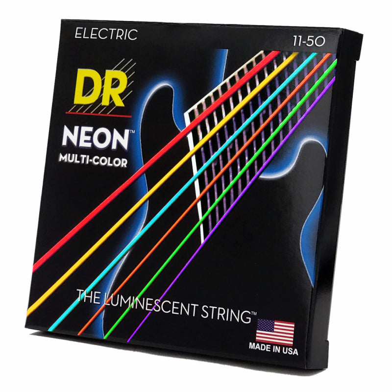 DR Hi-Def Neon Multi-Color Electric Guitar Strings Heavy 11-50 — view 2