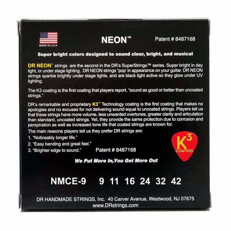 Dr Hi-Def Neon Multi-Color Electric Guitar Strings Light 9-42 — view 3