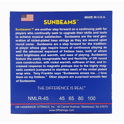 DR Sunbeam Nickel Plated Bass Strings Light to Medium 45-100 — view 2