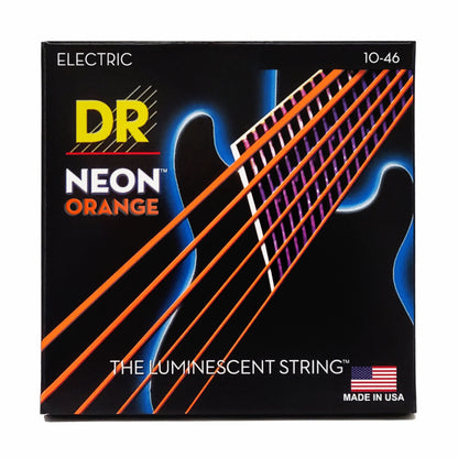 DR Hi-Def Neon Orange Electric Guitar Strings Medium 10-46