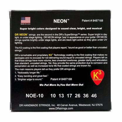 DR Hi-Def Neon Orange Electric Guitar Strings Medium 10-46 — view 3