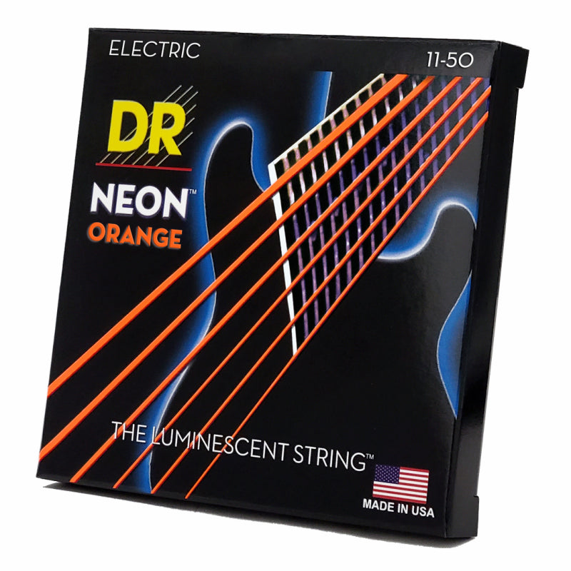 Dr Hi-Def Neon Orange Electric Guitar Strings Heavy 11-50 — view 2