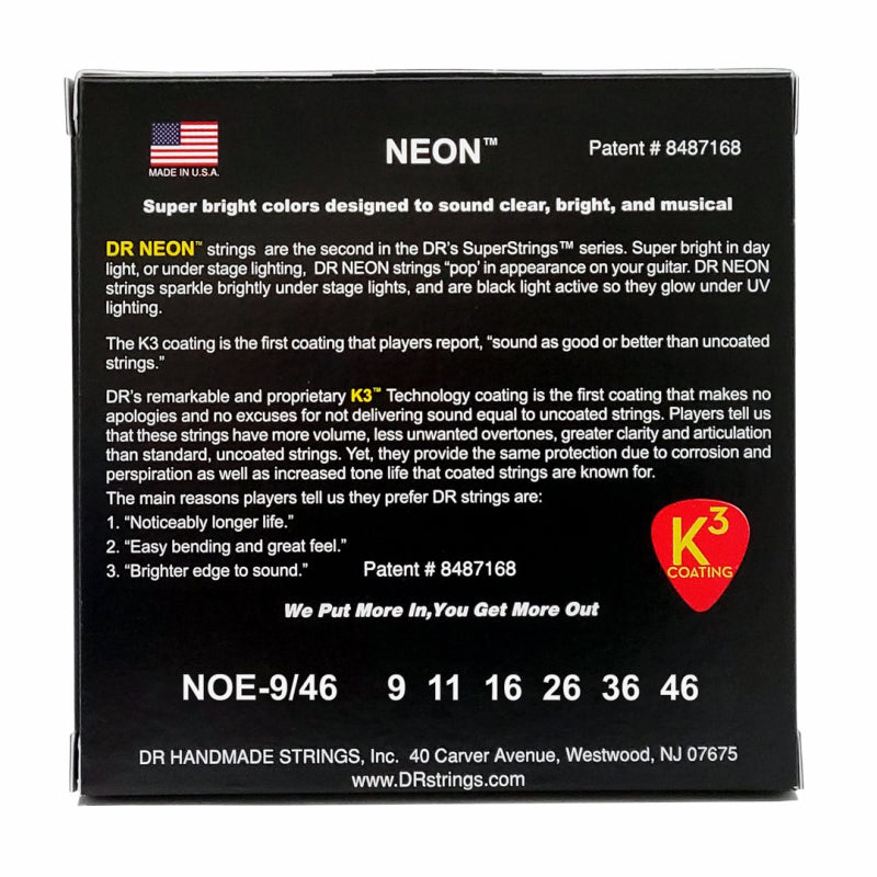 Dr Hi-Def Neon Orange Electric Guitar Strings Light to Medium 9-46 — view 3