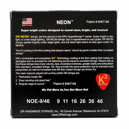 Dr Hi-Def Neon Orange Electric Guitar Strings Light to Medium 9-46 — view 3