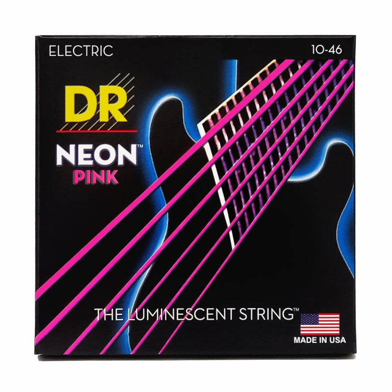Hi-Def Neon Pink Electric Guitar Strings Medium 10-46