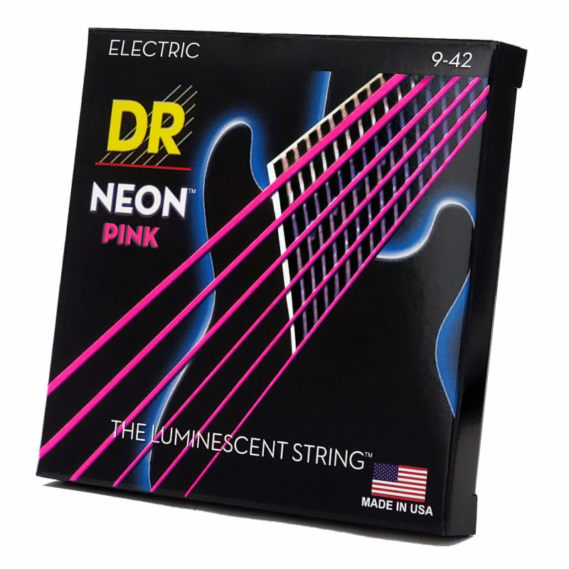 Dr Hi-Def Neon Pink Electric Guitar Strings Light 9-42 — view 2