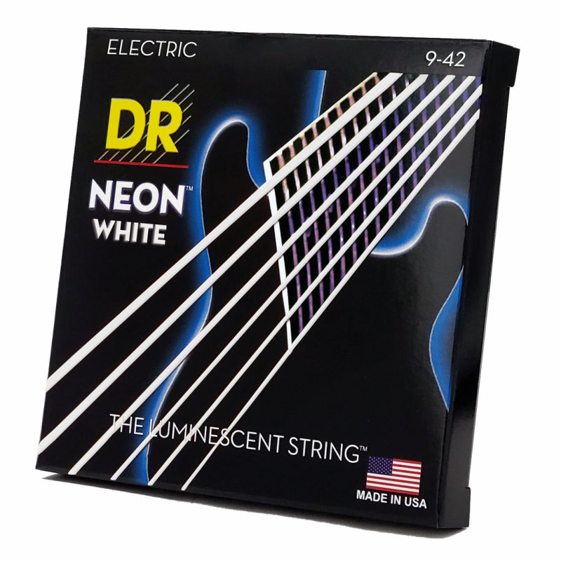 Dr Hi-Def Neon White Electric Guitar Strings Light 9-42 — view 2