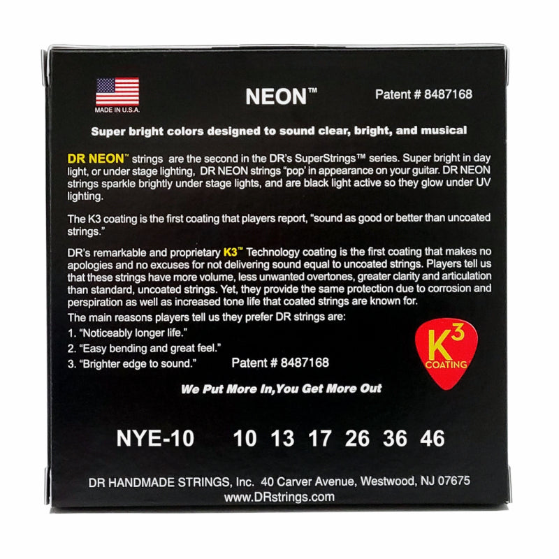 Hi-Def Neon Yellow Electric Guitar Strings Medium 10-46 — view 3