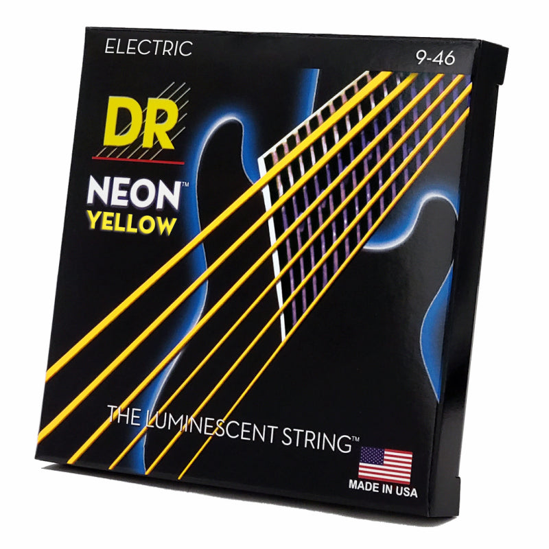 Dr Hi-Def Neon Yellow Electric Guitar Strings 9-46 Light to Medium — view 2