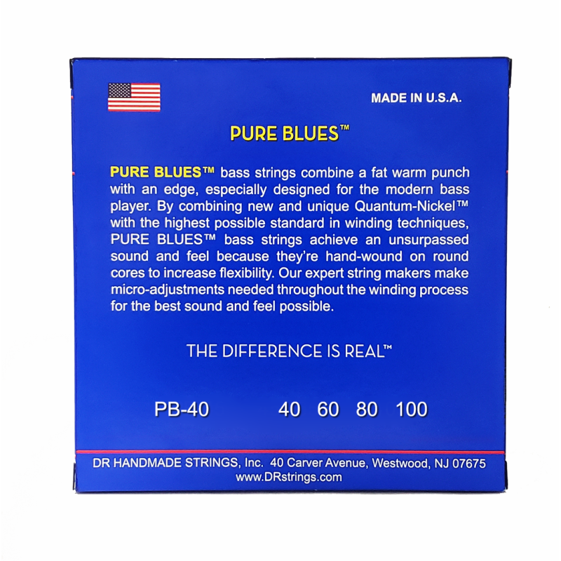 DR Pure Blues Quantum Nickel Bass Strings Light 40-100 — view 3