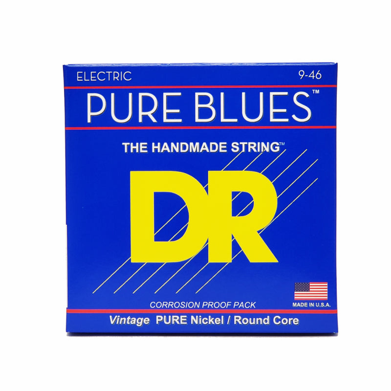 Dr Pure Blues Pure Nickel Electric Guitar Strings Light to Medium 9-46