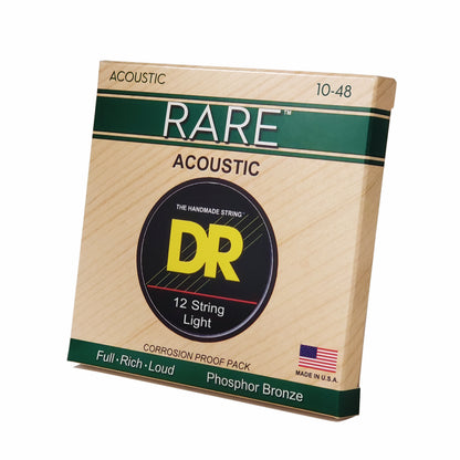 Dr Rare Phosphor Bronze Acoustic Guitar Strings 12-String Extra Light 10-48 — view 2