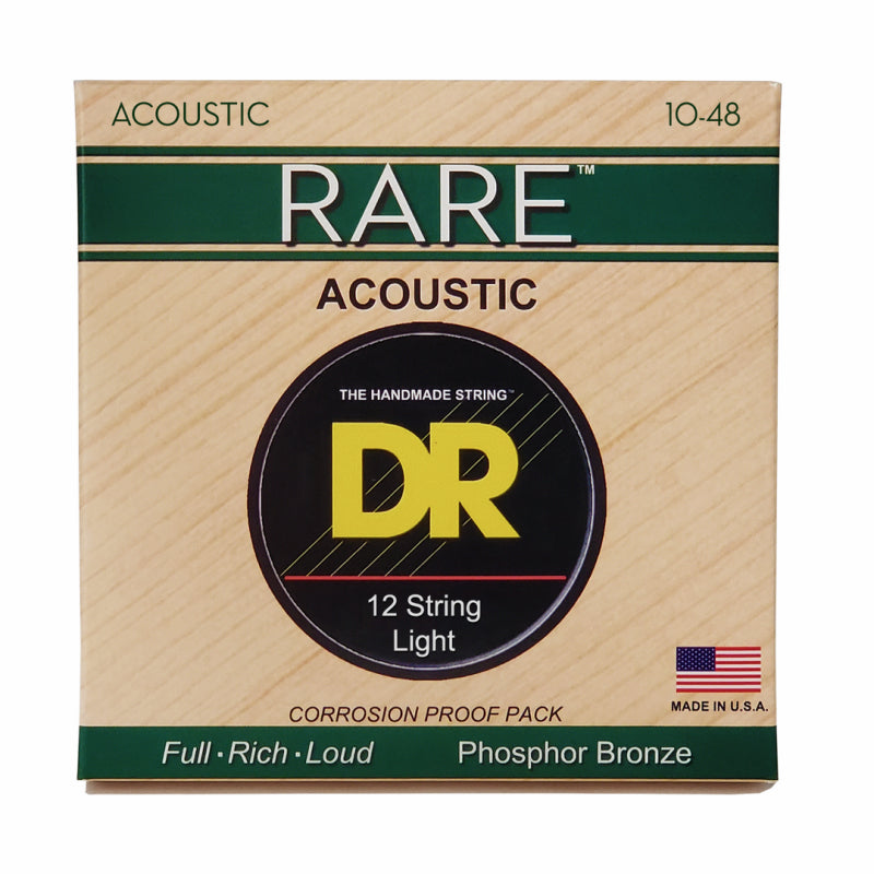 Dr Rare Phosphor Bronze Acoustic Guitar Strings 12-String Extra Light 10-48