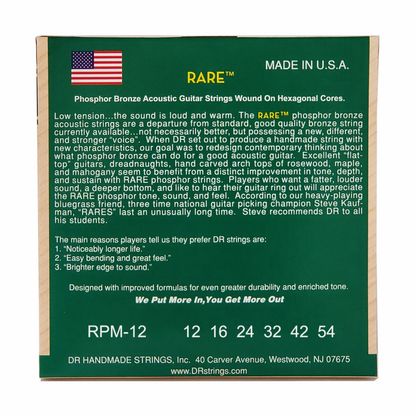 Dr Rare Phosphor Bronze Acoustic Guitar Strings Light 12-54 — view 3