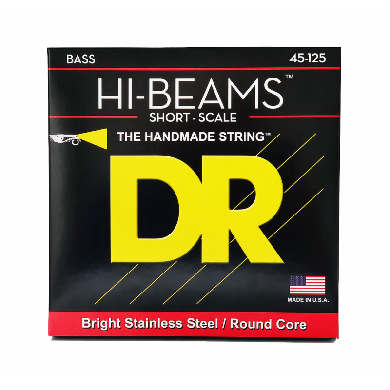DR Hi-Beam Stainless Steel 5-String Bass Strings 45-125 Short Scale Medium