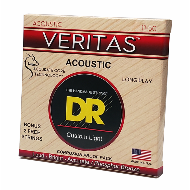 Veritas Coated Core Technology Acoustic Guitar Strings Custom Light 11-50 — view 2